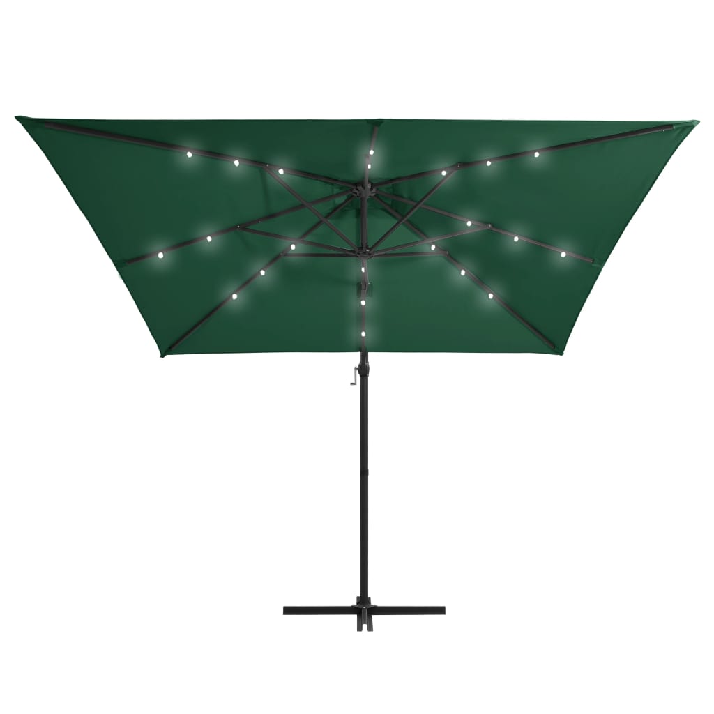 Cantilever parasol with LED lights 250x250 cm various finishes 