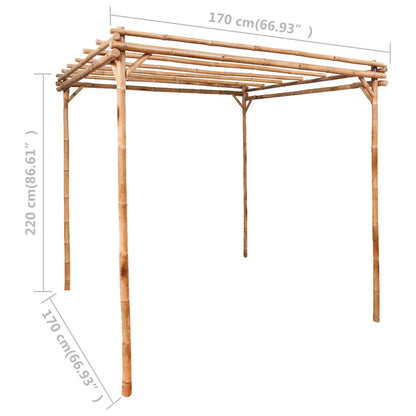 Bamboo pergola 170x170x220 cm 