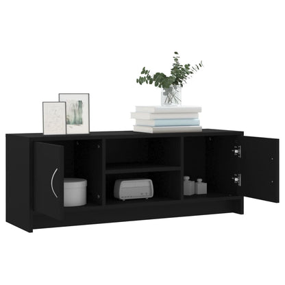 TV cabinet black engineered wood 102x30x37.5 cm