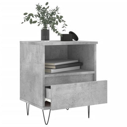 Bedside tables 2 pcs engineered wood concrete grey 40x35x50 cm