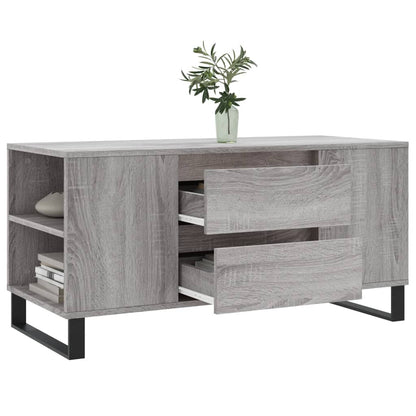 Sonoma grey engineered wood coffee table 102x44.5x50 cm