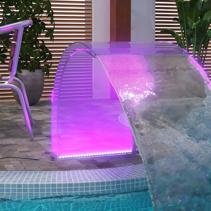 Acrylic RGB LED Pool Fountain 50cm 