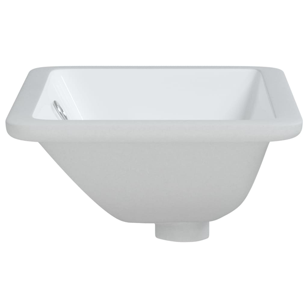 Rectangular white ceramic bathroom sink 41.5x26x18.5 cm