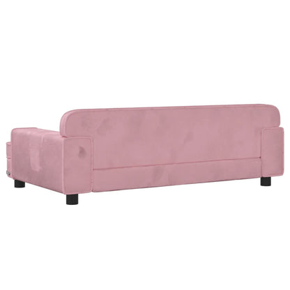 Pink velvet dog bed 90x53x30 cm