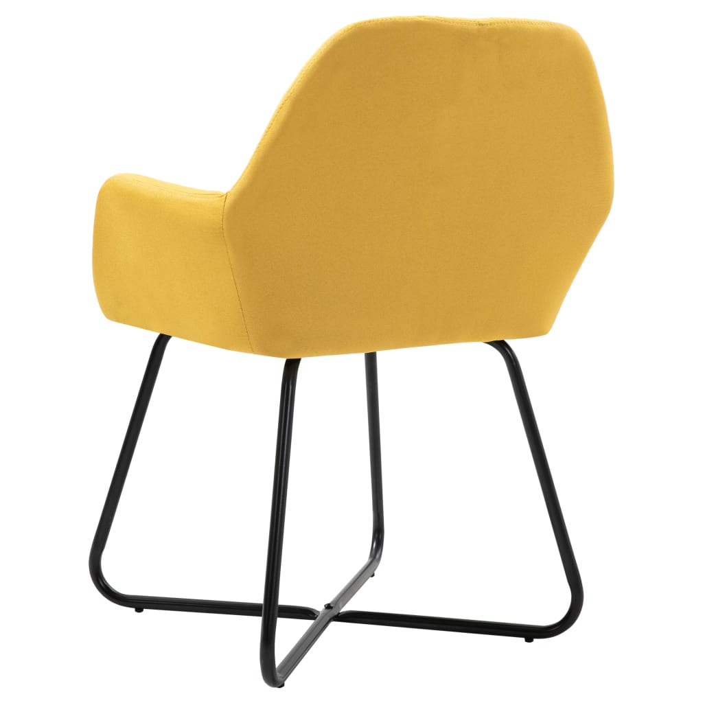 Dining room chairs 2 units yellow fabric