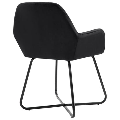 Dining room chairs 4 units black velvet