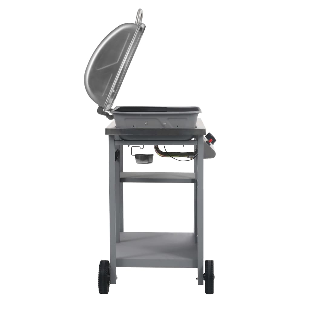 Portable Gas BBQ with 3 Shelf Table Silver