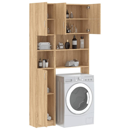 Sonoma Oak Engineered Wood Washing Machine Cabinet