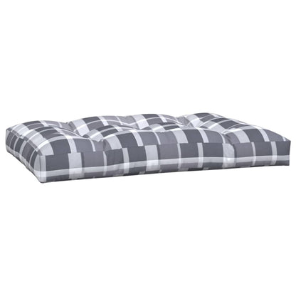 Pallet sofa cushions 5 units grey checkered fabric