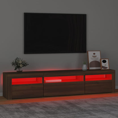 Mueble de TV con luces LED  195x35x40 cm