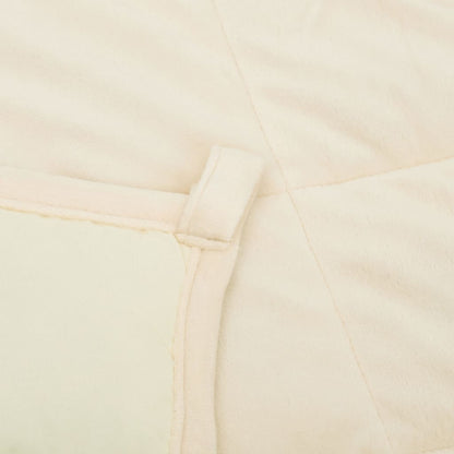 Weighted blanket light cream fabric 200x230 cm 13 kg