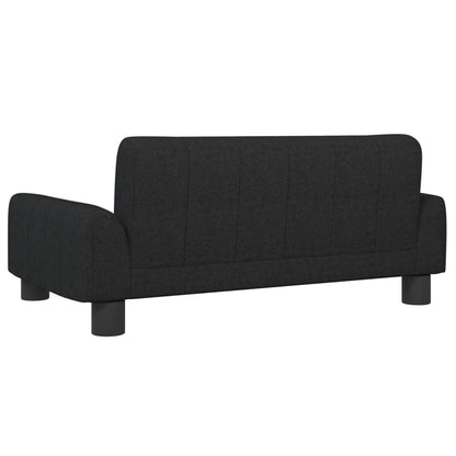 Children's sofa in black fabric 70x45x30 cm