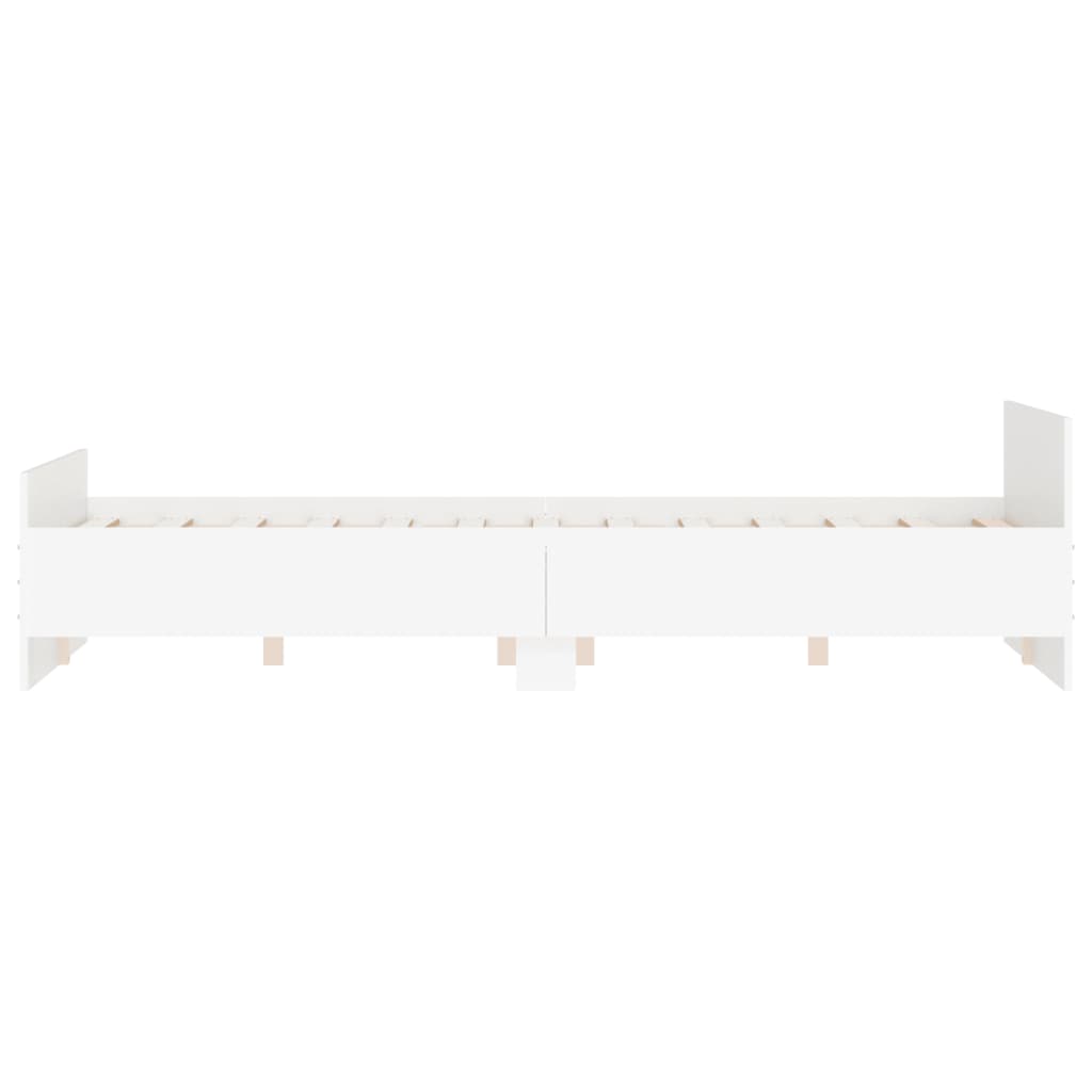 vidaXL Bed Frame with Headboard and Footboard White 135x190 cm 