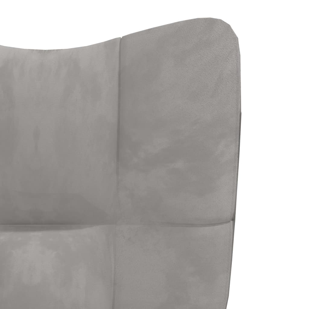 Sillón de relax de terciopelo gris