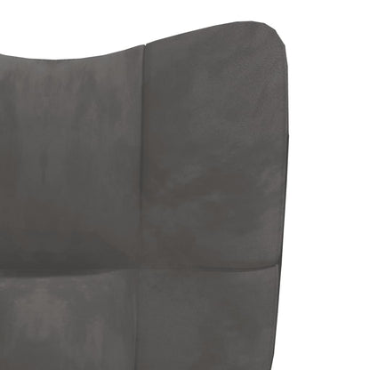 Sillón de relax de terciopelo gris