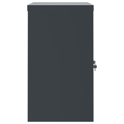 Anthracite grey steel filing cabinet 90x40x70 cm