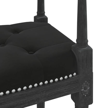 Black velvet bench 110x40x70 cm