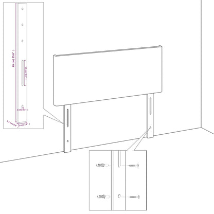 Headboards 2 units light grey velvet 72x7x78/88 cm