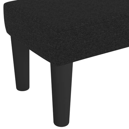 Black fabric bench 100x30x30 cm