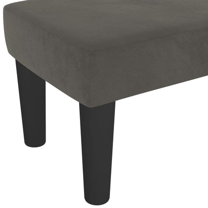 Dark grey velvet bench 100x30x30 cm