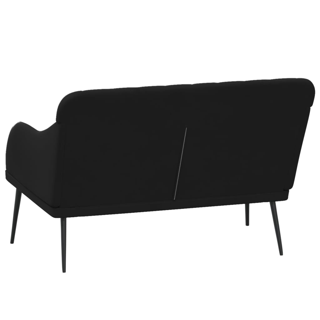 Black velvet bench 110x76x80 cm