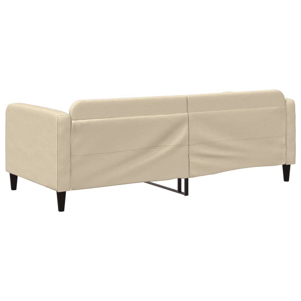 Cream fabric sofa bed 90x200 cm