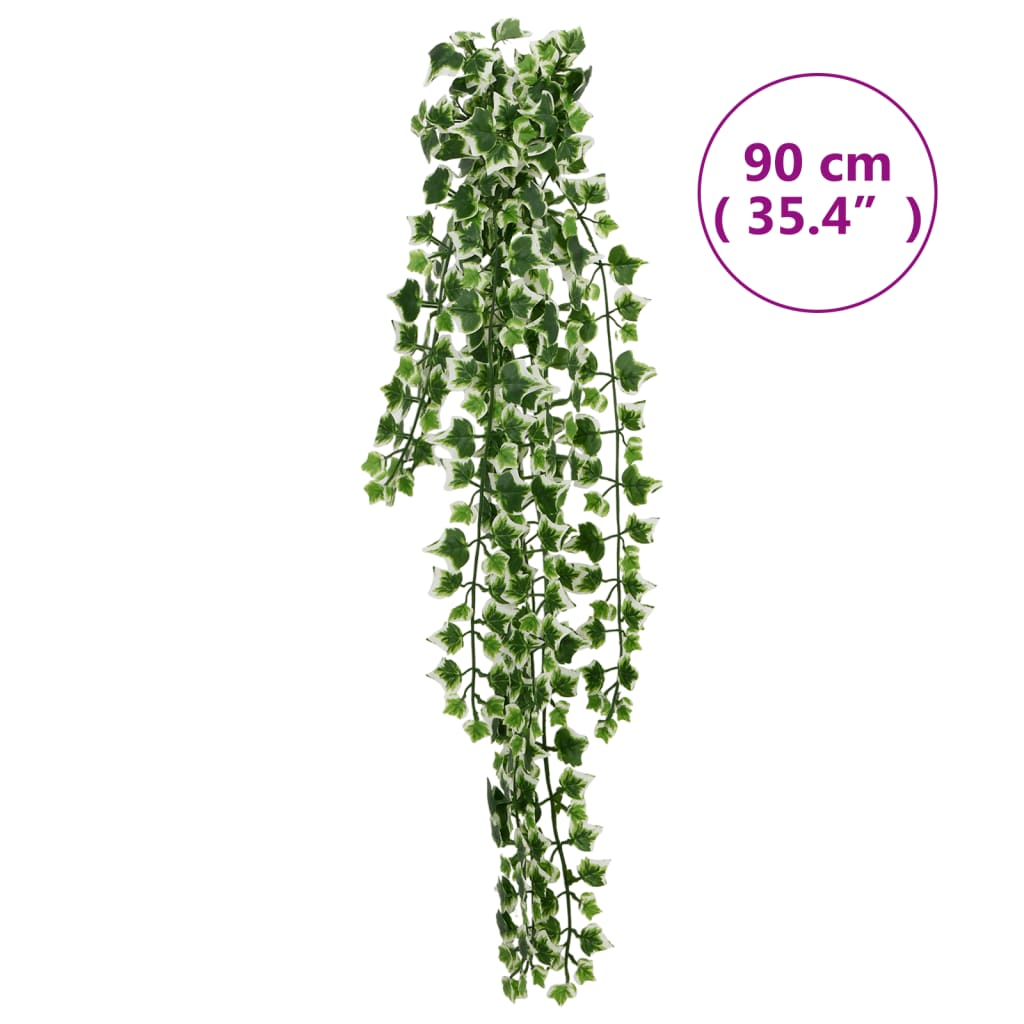 Plantas artificiales colgantes 12 uds 339 hojas verde 90 cm