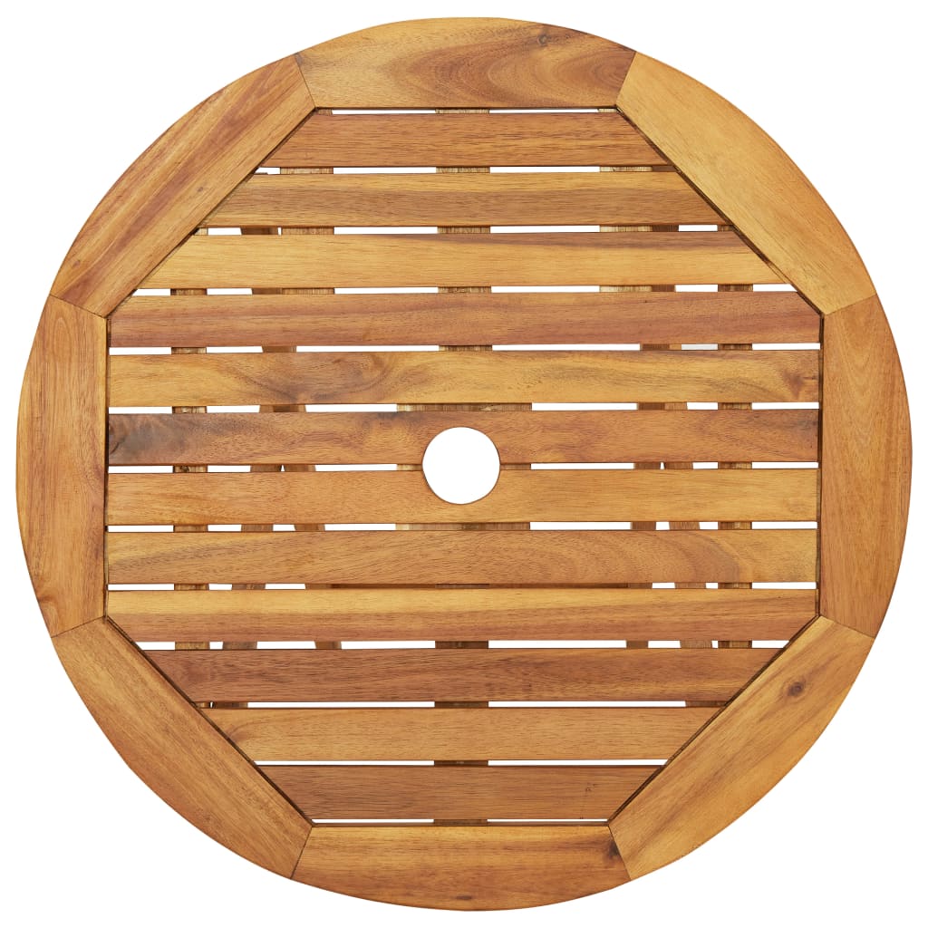 Comedor de jardín plegable 3 piezas madera maciza de acacia