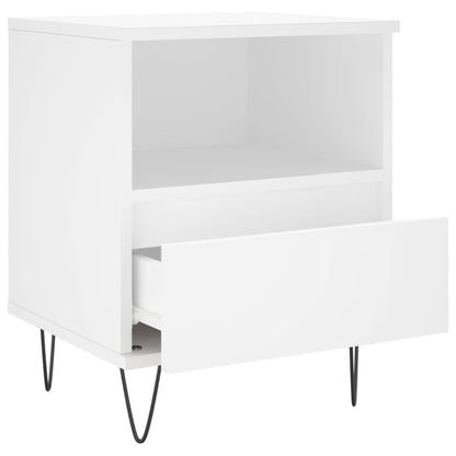 Bedside table white plywood 40x35x50 cm