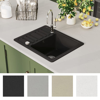 Single bowl granite kitchen sink 