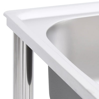 Single bowl stainless steel camping sink 