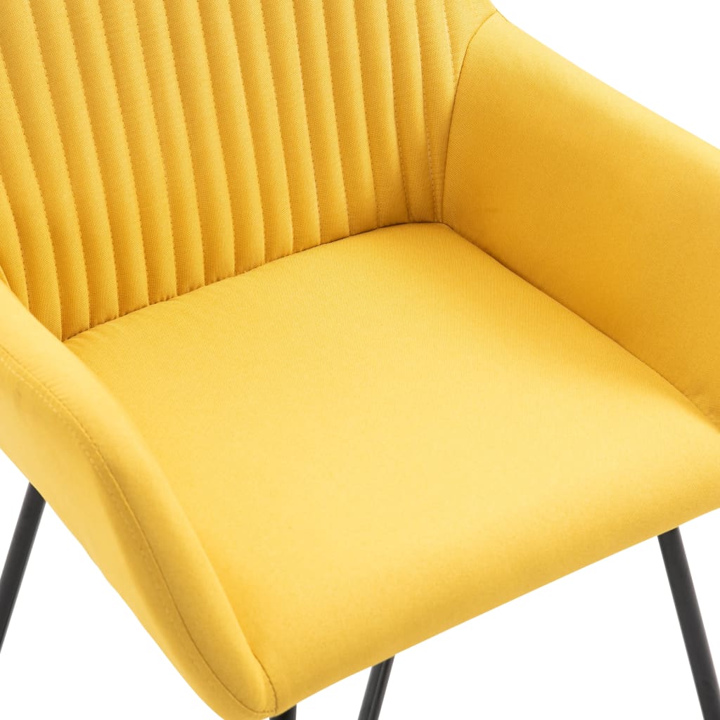 Dining room chairs 2 units yellow fabric