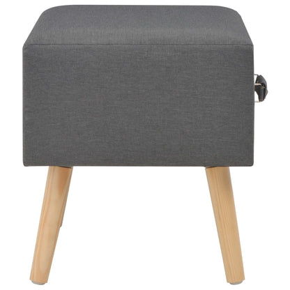 Bedside tables 2 units 40x35x40 cm dark grey fabric