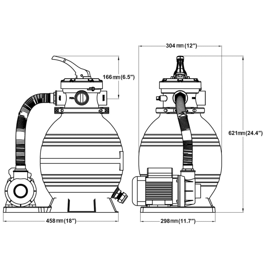 Bomba filtro de arena 400 W 11000 l/h