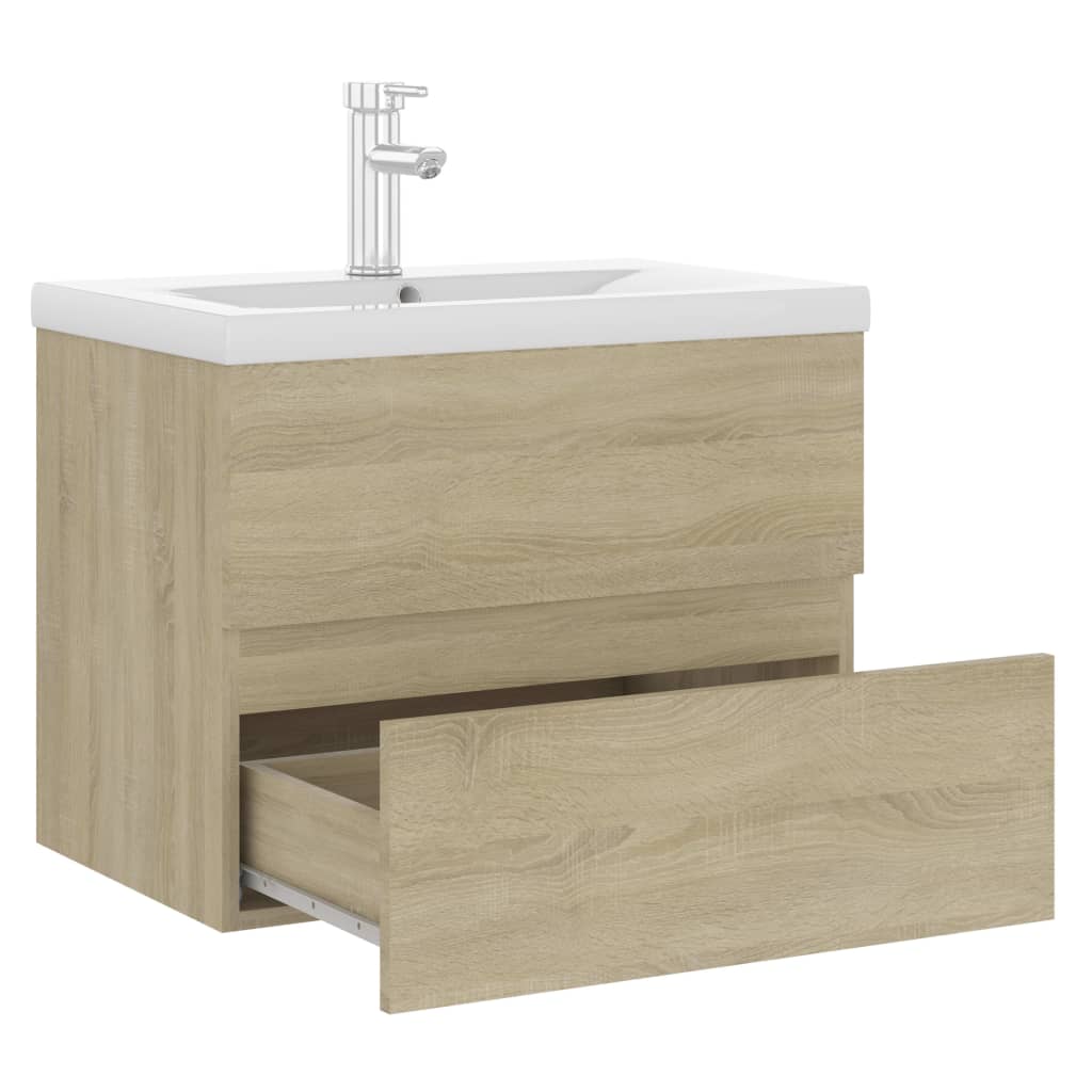 Mueble con lavabo madera de ingeniería roble