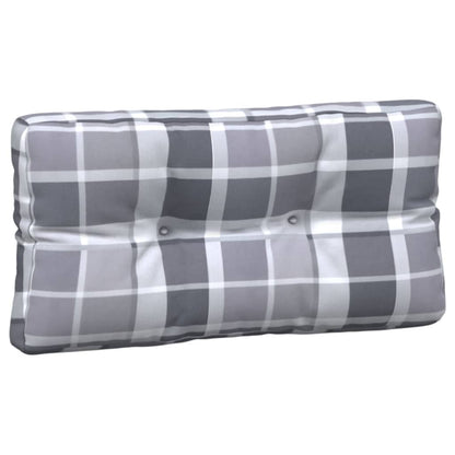 Pallet sofa cushions 5 units grey checkered fabric