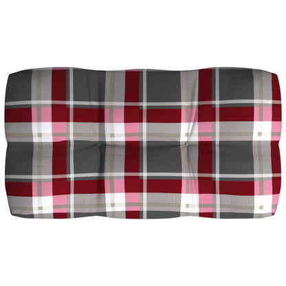 Pallet sofa cushions 7 pieces red checkered print