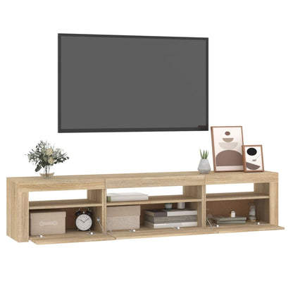 Mueble de TV con luces LED  195x35x40 cm