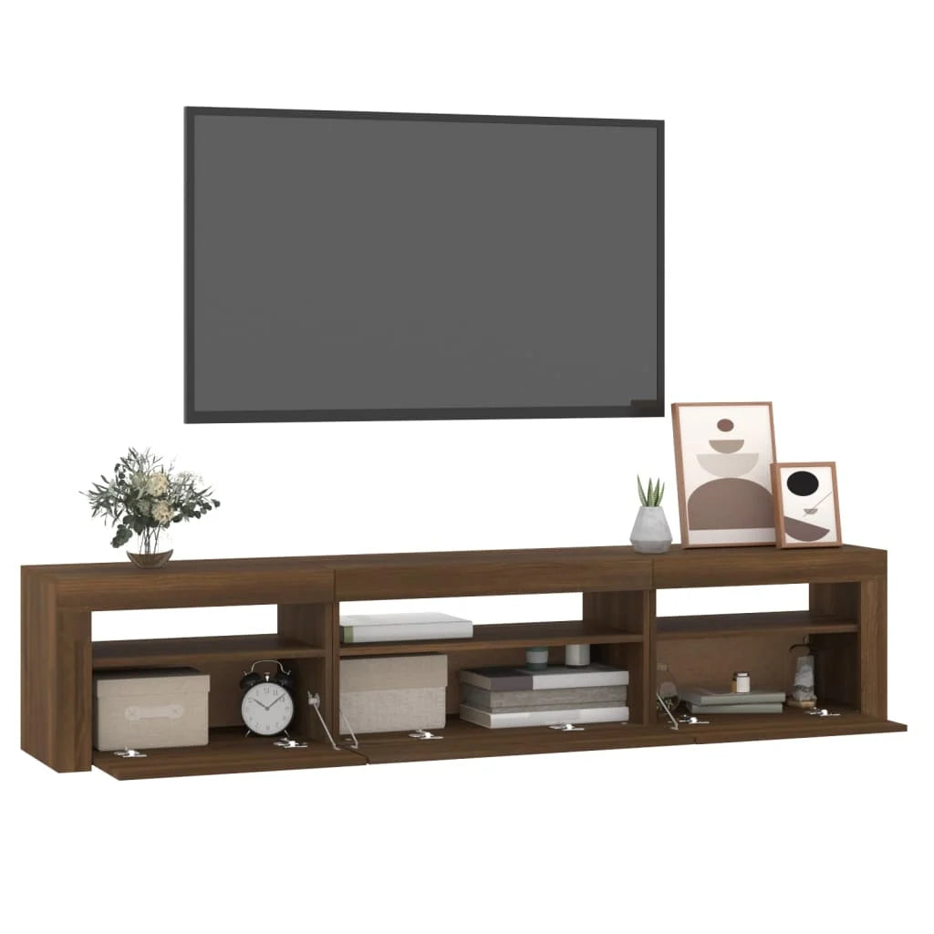 Mueble de TV con luces LED  195x35x40 cm