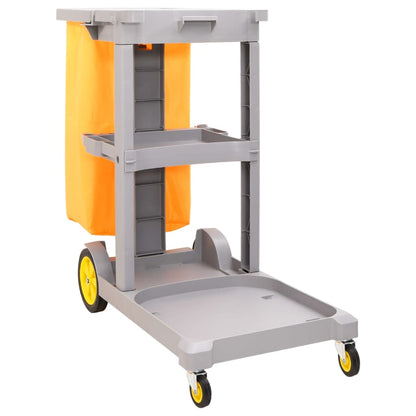 Cleaning trolley with polypropylene mop bucket