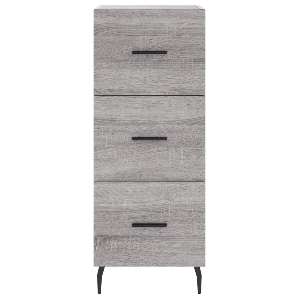 High sideboard Sonoma grey plywood 34.5x34x180 cm