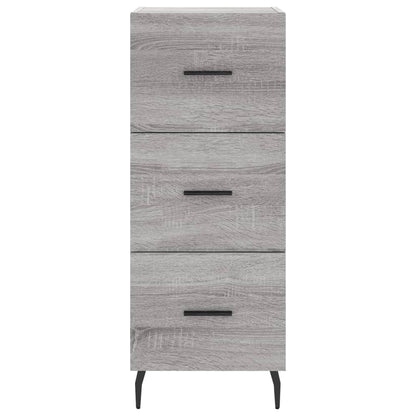 High sideboard Sonoma grey plywood 34.5x34x180 cm