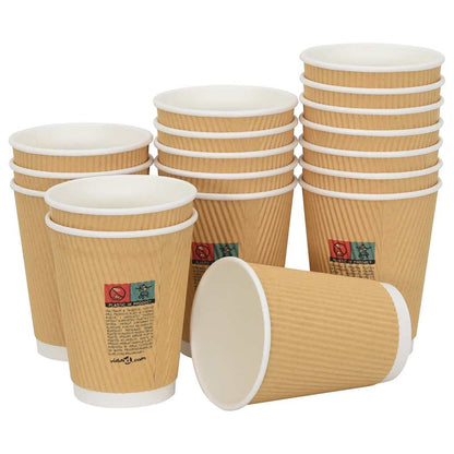 Vasos de café de papel con tapa 1000 uds 100/200/300/400ml