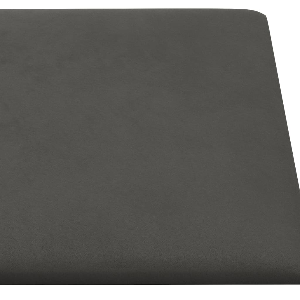 Wall panels 12 pcs dark grey velvet 90x15 cm 1.62 m²