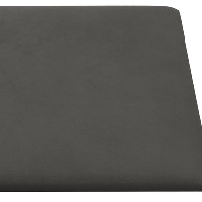 Wall panels 12 pcs dark grey velvet 90x15 cm 1.62 m²