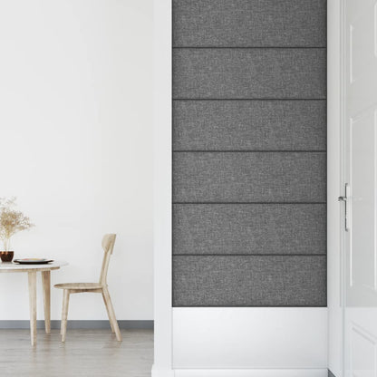 Wall panels 12 pcs light grey fabric 90x30 cm 3.24 m²