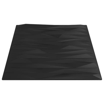 Wall panels 12 pcs XPS stone black 50x50 cm 3 m²