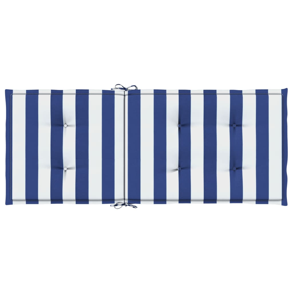 Pallet sofa cushions 4 pcs blue and white striped fabric