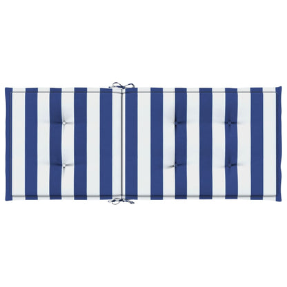 Pallet sofa cushions 4 pcs blue and white striped fabric