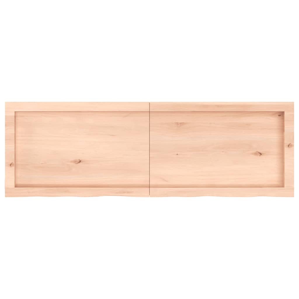 Estante de pared madera maciza roble sin tratar 120x40x(2-4) cm